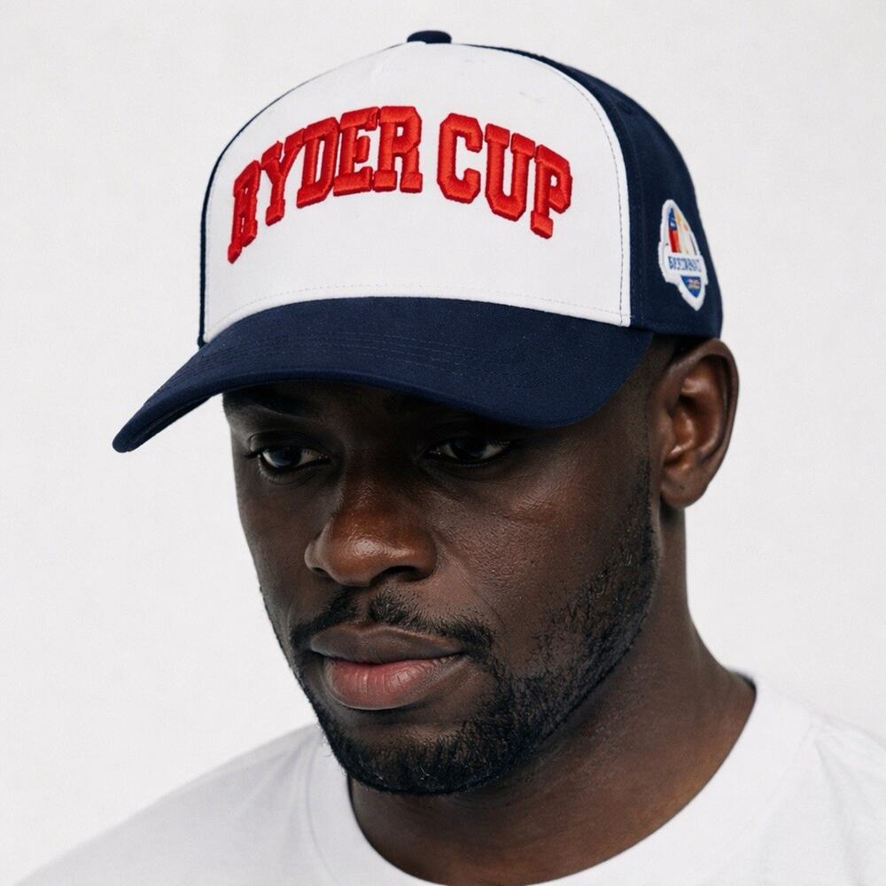 NWT Ryder Cup‎ 2025 Bethpage Black Navy White Snapback Golf Cap Hat Adult Hagen